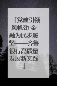 党建引领风帆劲 金融为民步履坚——齐鲁银行高质量发展新实践