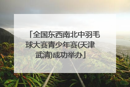 全国东西南北中羽毛球大赛青少年赛(天津武清)成功举办