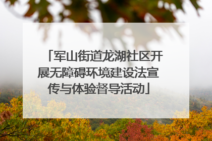 军山街道龙湖社区开展无障碍环境建设法宣传与体验督导活动