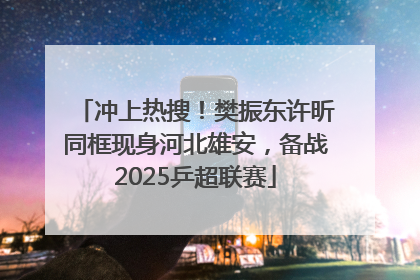 冲上热搜！樊振东许昕同框现身河北雄安，备战2025乒超联赛