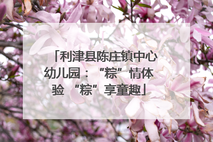 利津县陈庄镇中心幼儿园：“粽”情体验 “粽”享童趣