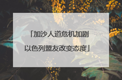 加沙人道危机加剧 以色列盟友改变态度