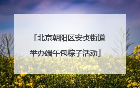 北京朝阳区安贞街道举办端午包粽子活动