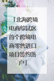 北海跨境电商综试区首个跨境电商零售进口项目签约落户