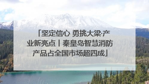 坚定信心 勇挑大梁·产业新亮点丨秦皇岛智慧消防产品占全国市场超四成