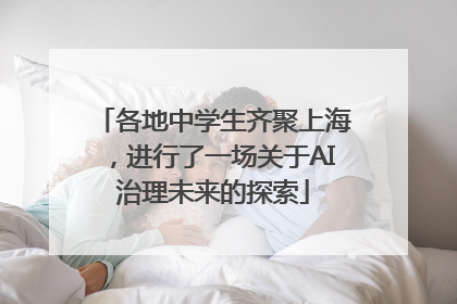 各地中学生齐聚上海，进行了一场关于AI治理未来的探索