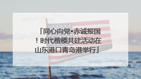 同心向党•赤诚报国！时代楷模共建活动在山东港口青岛港举行