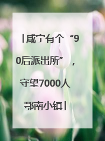咸宁有个“90后派出所”，守望7000人鄂南小镇