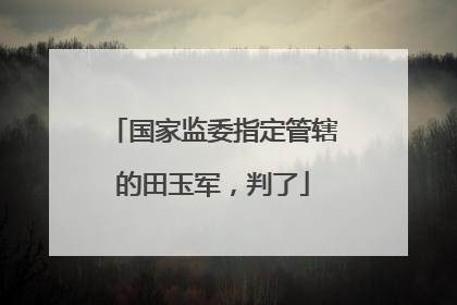 国家监委指定管辖的田玉军，判了