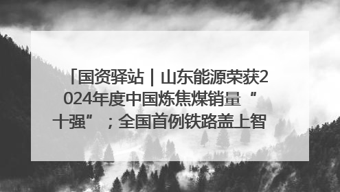 国资驿站｜山东能源荣获2024年度中国炼焦煤销量“十强”；全国首例铁路盖上智慧物流园钢结构主体完工