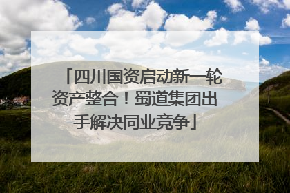 四川国资启动新一轮资产整合！蜀道集团出手解决同业竞争