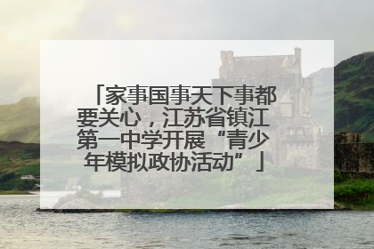 家事国事天下事都要关心，江苏省镇江第一中学开展“青少年模拟政协活动”