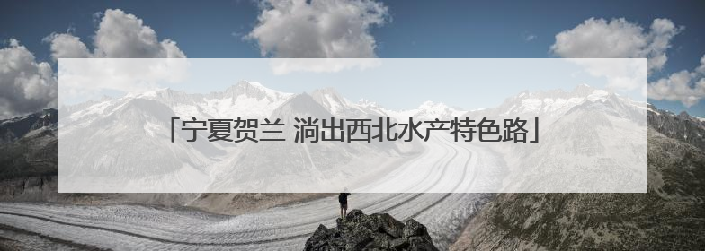 宁夏贺兰 淌出西北水产特色路