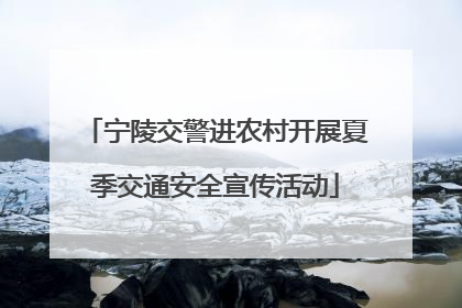 宁陵交警进农村开展夏季交通安全宣传活动