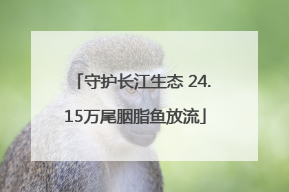 守护长江生态 24.15万尾胭脂鱼放流