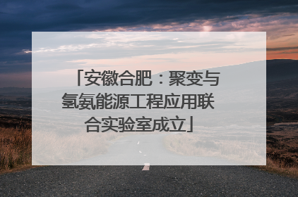 安徽合肥：聚变与氢氨能源工程应用联合实验室成立