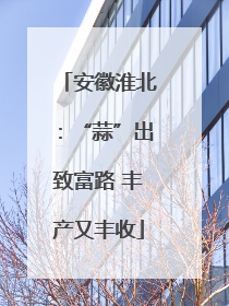 安徽淮北：“蒜”出致富路 丰产又丰收