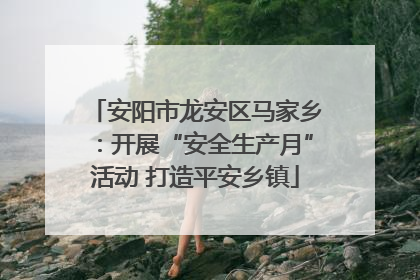 安阳市龙安区马家乡：开展“安全生产月”活动 打造平安乡镇