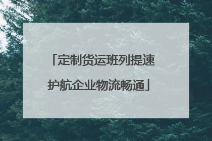 定制货运班列提速 护航企业物流畅通
