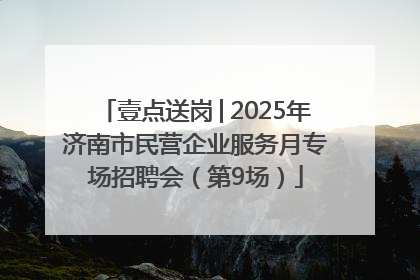 壹点送岗│2025年济南市民营企业服务月专场招聘会（第9场）