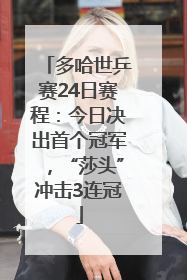 多哈世乒赛24日赛程：今日决出首个冠军，“莎头”冲击3连冠