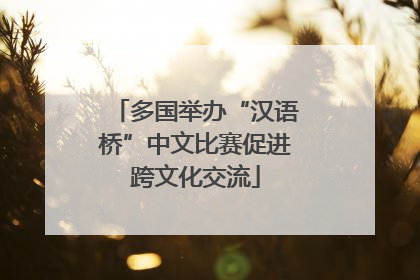 多国举办“汉语桥”中文比赛促进跨文化交流