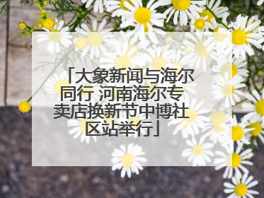 大象新闻与海尔同行 河南海尔专卖店换新节中博社区站举行