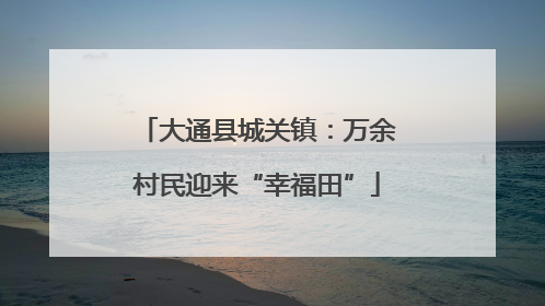 大通县城关镇：万余村民迎来“幸福田”