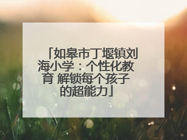 如皋市丁堰镇刘海小学：个性化教育 解锁每个孩子的超能力