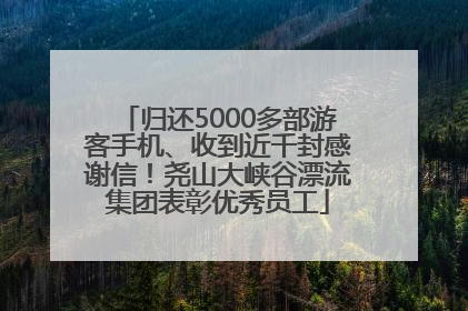 归还5000多部游客手机、收到近千封感谢信！尧山大峡谷漂流集团表彰优秀员工