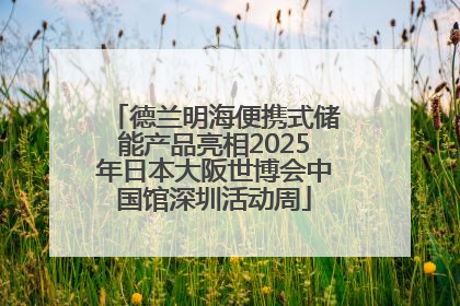 德兰明海便携式储能产品亮相2025年日本大阪世博会中国馆深圳活动周