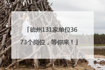 德州131家单位3673个岗位，等你来！