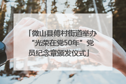 微山县傅村街道举办“光荣在党50年”党员纪念章颁发仪式