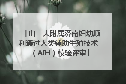 山一大附属济南妇幼顺利通过人类辅助生殖技术（AIH）校验评审