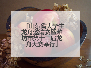 山东省大学生龙舟邀请赛暨潍坊市第十二届龙舟大赛举行