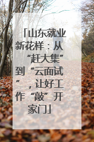 山东就业新花样：从“赶大集”到“云面试”，让好工作“敲”开家门