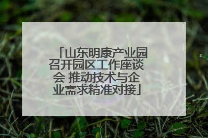 山东明康产业园召开园区工作座谈会 推动技术与企业需求精准对接