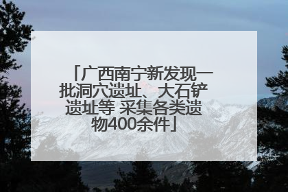 广西南宁新发现一批洞穴遗址、大石铲遗址等 采集各类遗物400余件