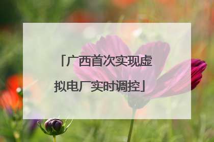 广西首次实现虚拟电厂实时调控