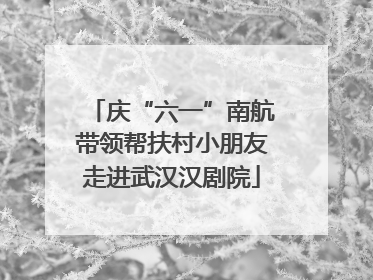 庆“六一”南航带领帮扶村小朋友走进武汉汉剧院