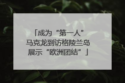 成为“第一人” 马克龙到访格陵兰岛展示“欧洲团结”