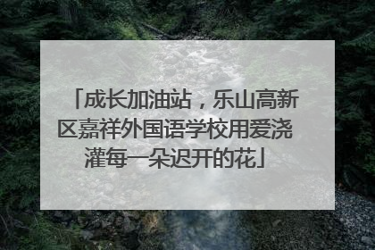 成长加油站，乐山高新区嘉祥外国语学校用爱浇灌每一朵迟开的花