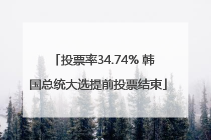 投票率34.74% 韩国总统大选提前投票结束