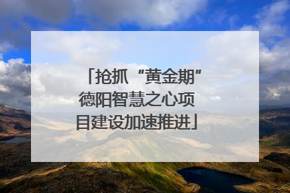 抢抓“黄金期” 德阳智慧之心项目建设加速推进