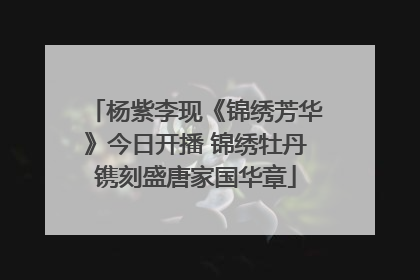 杨紫李现《锦绣芳华》今日开播 锦绣牡丹镌刻盛唐家国华章