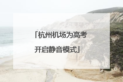 杭州机场为高考开启静音模式