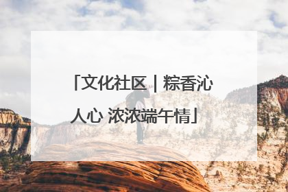 文化社区｜粽香沁人心 浓浓端午情