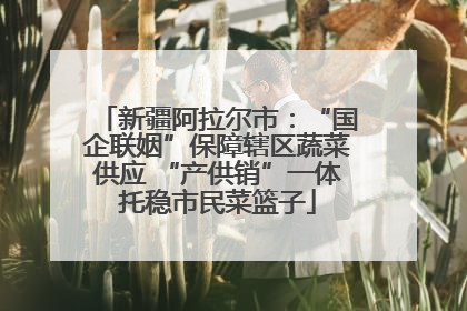 新疆阿拉尔市：“国企联姻”保障辖区蔬菜供应 “产供销”一体托稳市民菜篮子
