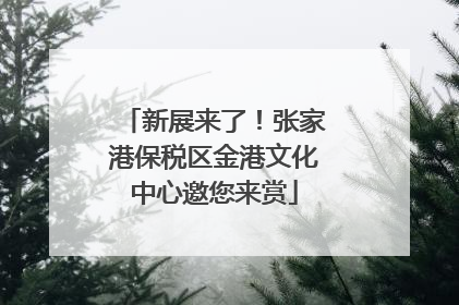 新展来了！张家港保税区金港文化中心邀您来赏