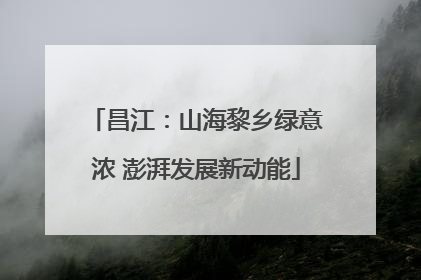 昌江：山海黎乡绿意浓 澎湃发展新动能